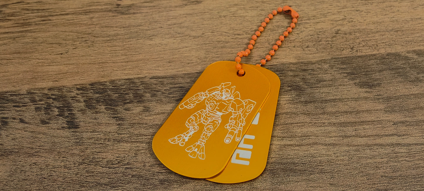 GrimDark Metal Dog tags - Tau Mech Suit