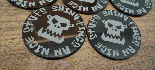 5 GrimDark Acrylic Objective markers - Ork double sided