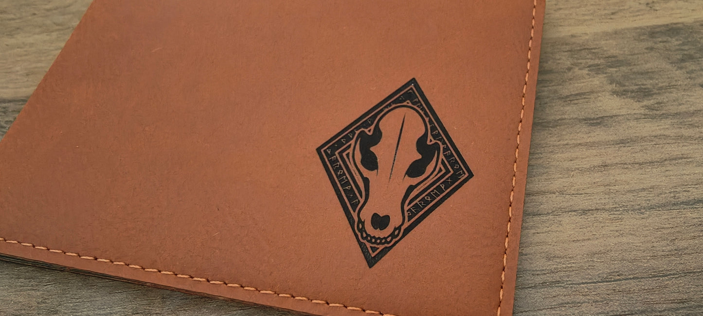 Grimdark Wallet - Space Viking Wolves - Brown