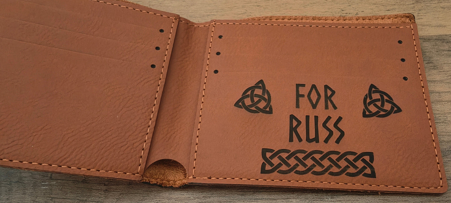 Grimdark Wallet - Space Viking Wolves - Brown