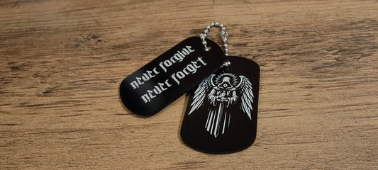 GrimDark Metal Dog tags - Dark Angels Knight