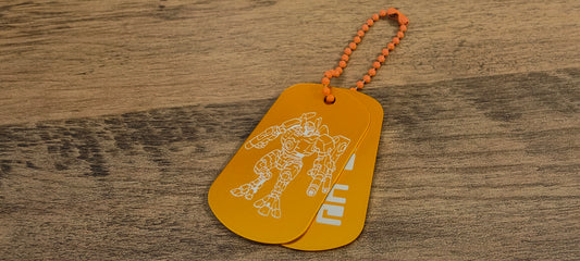 GrimDark Metal Dog tags - Tau Mech Suit