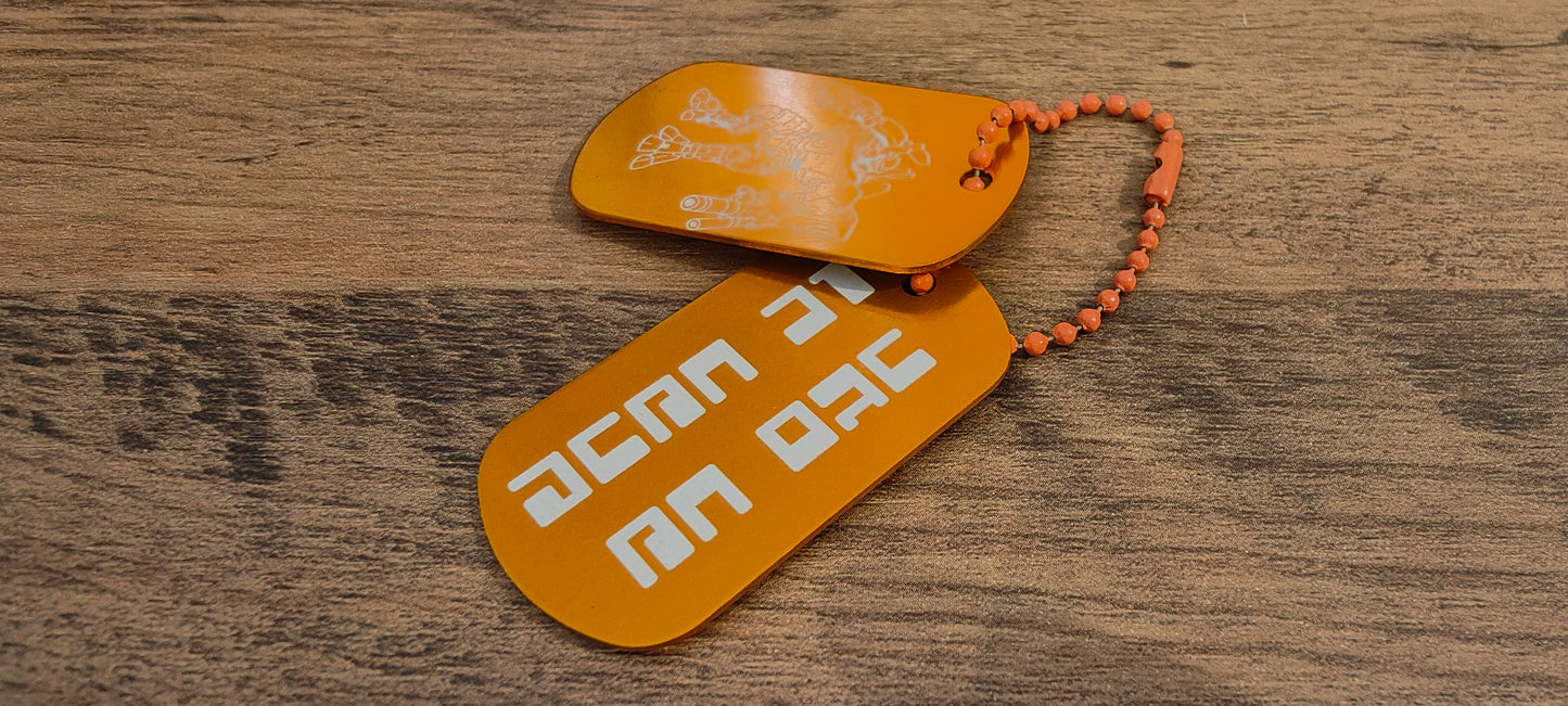 GrimDark Metal Dog tags - Tau Mech Suit