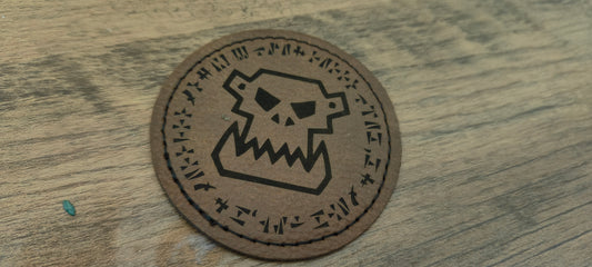 GrimDark Leather Patch - Ork custom patch