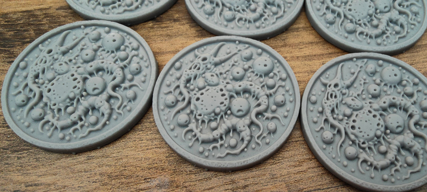 6 GrimDark 3d resin Objective markers - Infested nest