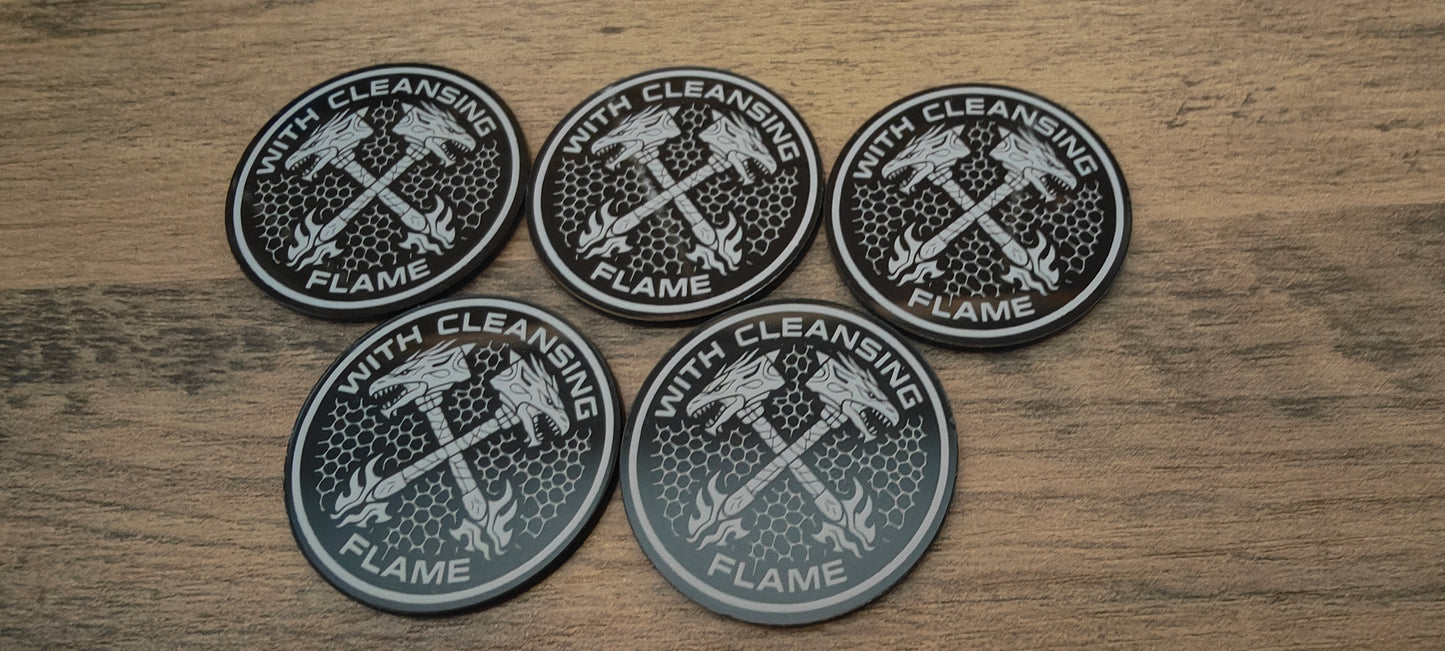 5 GrimDark Acrylic Objective markers - Salamanders