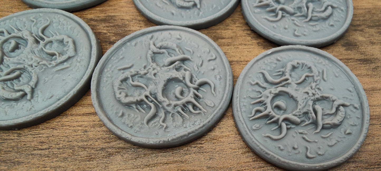 6 GrimDark 3d resin Objective markers - Infested plague